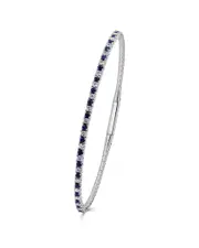 Sabrina Designs 14K 1.04 ct. tw. Diamond & Sapphire Flexible Bangle Bracelet