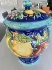 Ceramica Tuscany Hand Painted Biscotti Jar, Lead Safe, W/papers, Made in Italy
