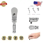 Chrome Vanadium Folding Stubby Ratchet - 90-Tooth for Precision Control