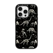 iPhone 16 Pro Impact Case Dinosaur Fossils on Black