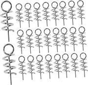 UPKOCH 50pcs Spring Fixed Lock Pin Screw Needle for Worms Crank Hook Durable Fishing Latch for Easy Bait Locking Lightweight and Design for Portable Use