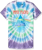 [Liquid Blue] Mens 11873-Mlt T Dy-XL Pink Floyd Dark Side Oil Paint Tie Dye Short Sleeve T-Shirt Short Sleeve T-Shirt - Multi