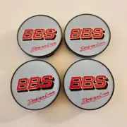 ✅ BBS Designline White/Red Wheel Cap Set 56mm FREE SHIPPING ✅