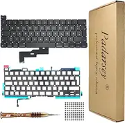 Pardarsey Replacement Backlight German QWERTZ Keyboard Compatible with MacBook Pro 13 Inch A2338 2020 2022 Year Keyboard + Screwdriver + Screws