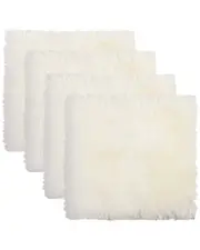 Natural Group Pack of 4 New Zealand Sheepskin Chair Seat Pad