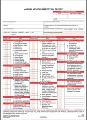 J. J. Keller 25-Pack, Annual Vehicle Inspection Report Forms, 3-Ply Carbonless
