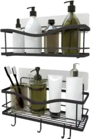 KINCMAX Shower Caddy Bathroom Shelf, No Drilling Traceless Adhesive Bathroom Sto