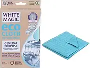 White Magic General Purpose Eco Cloth, Great Household Cleaning Tools for Bathroom, Kitchen, and Cars, Washable and Reusable