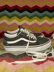 VANS Old Skool Bistro Green Sneakers - Sz 6.5 Womens