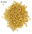 1000 Silicone Micro Link Rings Lined Beads for Hair Extensions Tool Yellow