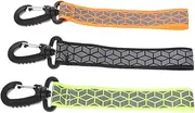 GANAZONO 3Pcs Reflective Keychain Straps Lightweight Stylish Reflector Tags for Increased at Night for Biking Hiking Running Easy Attachment Mechanism for Quick Use
