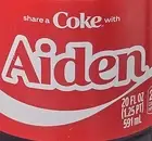 Share a Coke with Aiden 2025 Personalized Gift Coca Cola Bottle 20oz