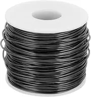 uxcell 15 Gauge Anodized Aluminum Craft Wire Bendable Bonsai Training Wire 223 Feet 1.5mm for Sculpting Crafts Wreath Floral Beading Jewelry Making, Black