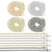 47.2" Flat Purse Chain 8 Pack Purse Strap Handbag Chains Straps, 4 Colors