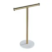 2X(T-Shape Hand Towel Stand with Marble Base for Bathroom Countertop Tissue8294