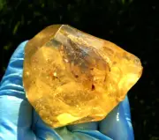 Libyan Desert Glass Meteorite Tektite impact Dimples ( 820 crt) Dark inside Gem