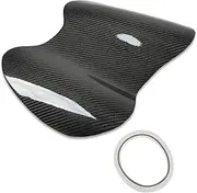 Gauge Cluster Hood Carbon Fiber Glossy Black Dash Instrumental Top Cover Effective Protection Replacement Compatible for Lancer Evolution EVO X 2008 and Later