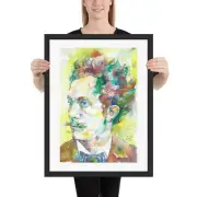 RICHARD STRAUSS watercolor portrait - FRAMED poster -various sizes! art painting