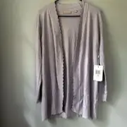 Evolution by Cyrus NWT cardigan sweater lavender Crocus size medium petite