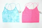No Boundaries Ladies Juniors Bras 2 Pack Pink Blue Cami Large NEW