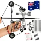 12lbs Archery Mini Compound Arrow Set Youth Shooting Gift Toy Pocket Bow Target
