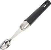 LABRIMP 1pc Stainless Fruit Prep Tool Fruit Scoop Spoon for Watermelon Cantaloupe Cucumber Black Egg Shape