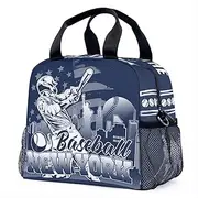 Racigomr Lunch Box for Women, Insulated Lunch Bag with Adjustable Shoulder Strap, Lunch Containers for Adults, Portable New York Lunchboxes
