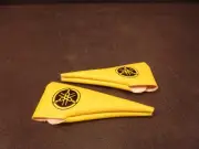 YELLOW LEATHER YAMAHA CONTROL COVERS