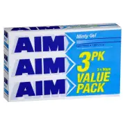 Aim Toothpaste Minty Gel 90g X 3