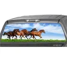 HORSES Running Rear Window Graphic Decal Print Tint Truck Suv pony van Herd
