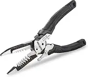 HURRICANE 6-in-1 Wire Stripper Tool, Wire Strippers, Wire Cutter Stripping Tool for Electric Cable Stripping Cutting and Crimping (8-18 AWG Solid, 10-20 AWG Stranded)