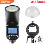 Godox V1C Round Head Flash Speedlite For Canon + AK-R11 Diffuser + S2 Bracket