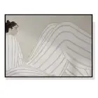 80cmx120cm Abstract Lady Black Frame Canvas