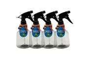 4x White Glove Spray Bottle 500ml Refillable Container Jar Adjustable Nozzle BLK
