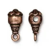 TierraCast Blossom Guru Beads, Antique Copper Plated Pewter (Pkg. of 4)