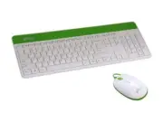 Logisys KBMS801WG White / Green USB Wired Standard Keyboard with Mouse