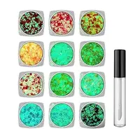 Glitter for Face | Long-Lasting Luminous Hair Glitter | Portable Carnivals Supplies, Festive Makeup with Quick Drying Glue for Nightclub