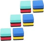 KALLORY 12Pcs Magnetic Whiteboard Dry Erase Erasers Chalkboard Wipers for School Office Home Use Lightweight Portable Cleaning Tools