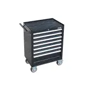 SP Tools 7 Drawer Custom Series Roller Cabinet Black/Chrome - Store & Organise