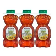 Kirkland Signature Raw Organic Honey Bear 24 oz, 3 count