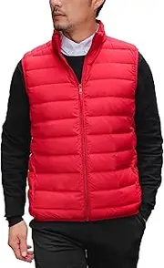 [Generic] Men's Stand Up Collar Thin Zipper Vest Warm Sleeveless Jackets for Outdoor Winter Casual Work Sports Travel