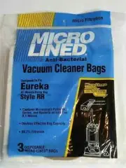 3 Pack Eureka Style RR Anti-Bacterial Micro Lined Vacuum Cleaner Bags New