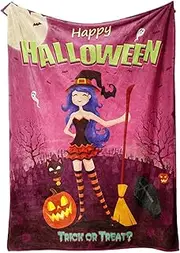 Halloween Sofa Blanket - Halloween Flannel Blanket for Sofa,Soft and Lightweight Flannel Fuzzy Blankets for Sofa, Napping, Sleeping, Reading Catcoq