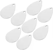 JEWEDECO 8pcs Stainless Steel Tag Dog Tag Id Dog Stamping Blanks Metal Blanks Jewelry Stamping Kit Stainless Steel Silver
