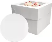 3 sets Cake Boxes 12x12x10 inches with Boards Bakery for Cakes