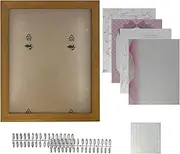 Nail Polish Display Kit - 16/24/32/36 Colors with Blank Sticks & Coded Cards | Tabletop Stand & Wall-Mountable Hanging | Includes Adhesive Dots for Gel/Regular Polish Swatches (Walnut, 10-INCH)