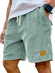 [Generic] Pacificozy Men's Shorts, 2025 Trendy Casual Corduroy Drawstring Elastic Waist Mokaloha Short