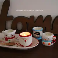 在飛比找ETMall東森購物網優惠-圣誕的小可愛 卡通圣誕老人造型陶瓷香薰燭臺 餐桌浪漫燭光晚餐