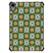 iPad mini (6th gen) iPad Impact Case checkerboard flowers and stars