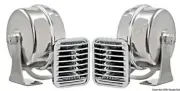 MARCO 2x Diaphragm Low High-tone Horns Chromed ABS Boat Marine 12V